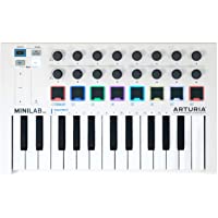 Los mejores  - Teclado Arturia 230501 MiniLab MkII- 25 notas- controles- color blanco
